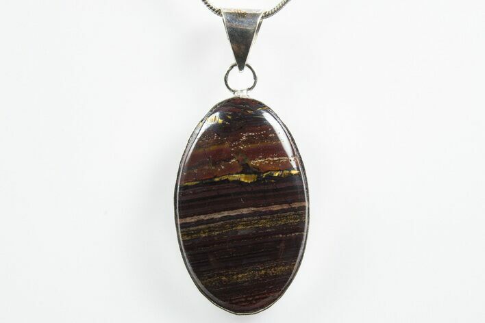 Beautiful Tiger Iron Pendant - Billion Years Old #346224